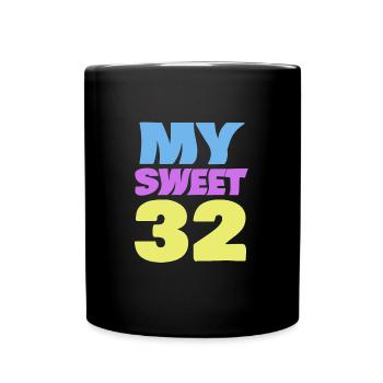 Sweet 32 - Full Colour Mug - black - Front