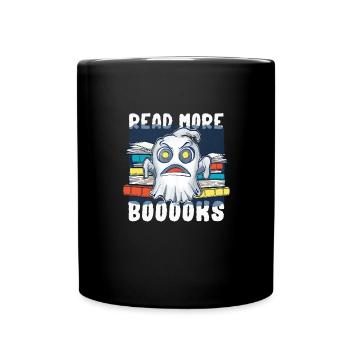Groovy Lire la suite Livres Ghost Cute Funny - Mug uni - noir - Devant
