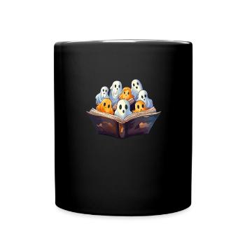 Groovy Lire la suite Livres Ghost Cute Funny - Mug uni - noir - Devant