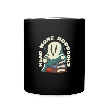 Groovy Lire la suite Livres Ghost Cute Funny - Mug uni - noir - Devant