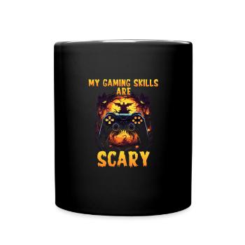 Meine Spielfähigkeiten Sind Gruselig Halloween - Tasse einfarbig - Schwarz - Vorne