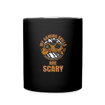 Meine Spielfähigkeiten Sind Gruselig Halloween - Tasse einfarbig - Schwarz - Vorne