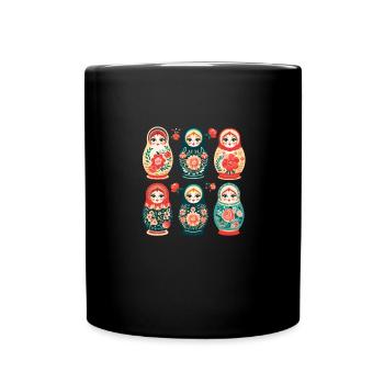 Russian nesting doll - Full Colour Mug - black - Front