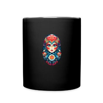 Russian nesting doll - Full Colour Mug - black - Front