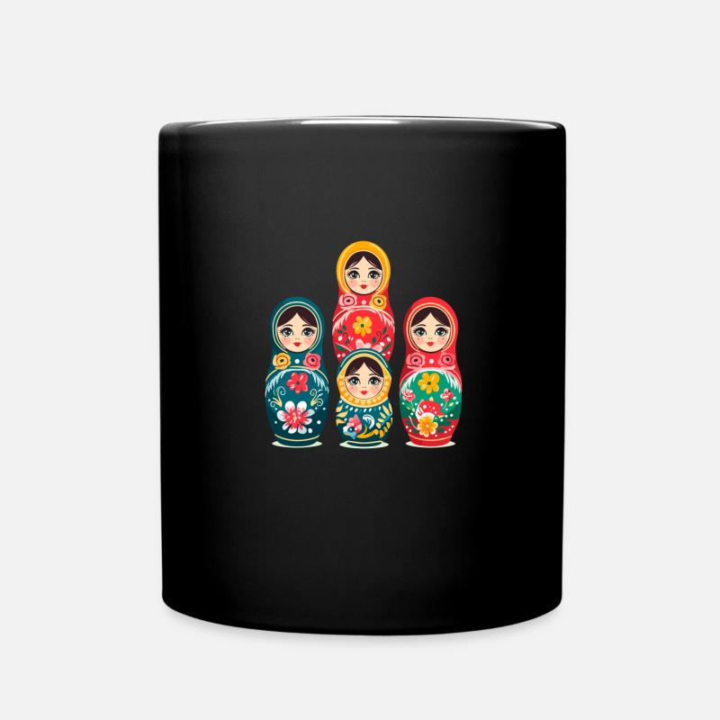 Poupée gigogne russe - Mug uni - noir