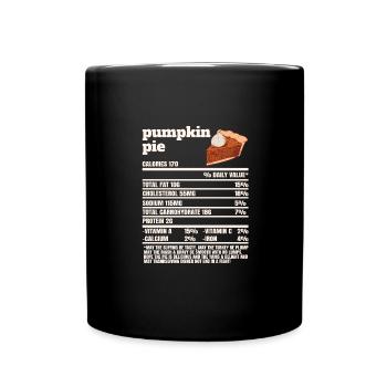 Kürbiskuchen Nährwertangaben Kuchenliebhaber - Tasse einfarbig - Schwarz - Vorne