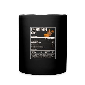 Kürbiskuchen Nährwertangaben Kuchenliebhaber - Tasse einfarbig - Schwarz - Vorne