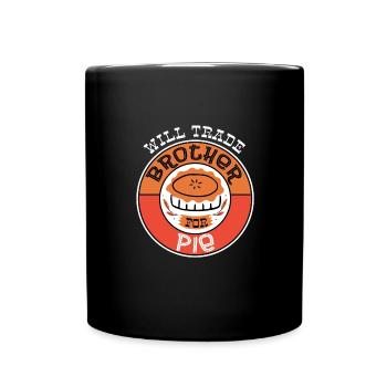 Lustige Kürbiskuchen Bruder Kuchen Liebhaber - Tasse einfarbig - Schwarz - Vorne