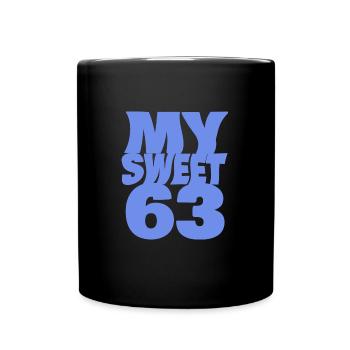 Sweet 63 - Tasse einfarbig - Schwarz - Vorne