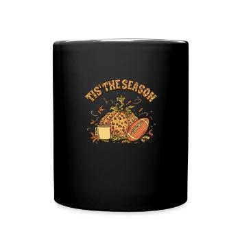 Es Ist Die Jahreszeit Pumpkin Spice Latte - Tasse einfarbig - Schwarz - Vorne