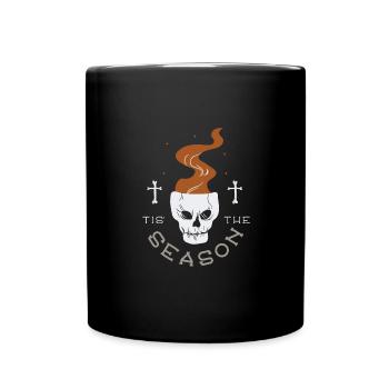 Groovy Die Saison Spooky Halloween Skelett - Tasse einfarbig - Schwarz - Vorne