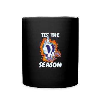 Groovy Die Saison Spooky Halloween Skelett - Tasse einfarbig - Schwarz - Vorne