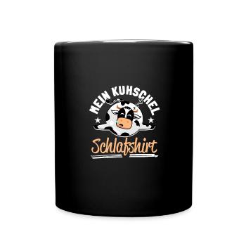Das Ist Mein Kuhschel Schlafshirt Kuh - Tasse einfarbig - Schwarz - Vorne