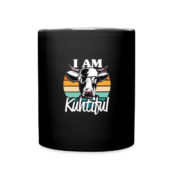 I Am Kuhtiful Kuhbauer Milchbauer Kuh Fan - Tasse einfarbig - Schwarz - Vorne