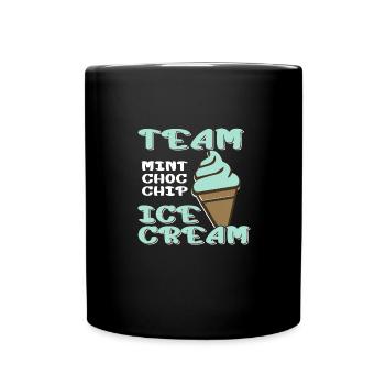 Team Mint Choc Eiswaffel Eiscreme Eis - Tasse einfarbig - Schwarz - Vorne