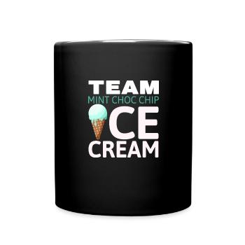 Team Mint Choc Eiswaffel Eiscreme Eis - Tasse einfarbig - Schwarz - Vorne