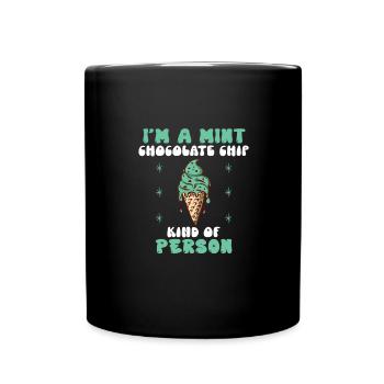 Je suis une personne aux pépites de chocolat à la menthe - Mug uni - noir - Devant