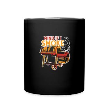 Mind If I Smoke Ribs Grill BBQ Short Ribs Rack - Tasse einfarbig - Schwarz - Vorne