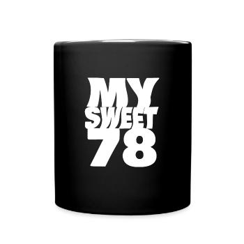 Sweet 78 - Tasse einfarbig - Schwarz - Vorne