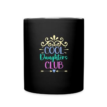 Cool Aunts Club Groovy Retro Tante Muttertag - Tasse einfarbig - Schwarz - Vorne
