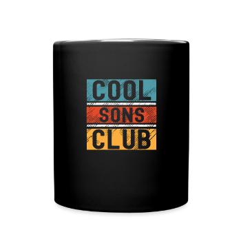 Cool Sons Club Groovy Rétro Papa Maman Fête des Pères - Mug uni - noir - Devant