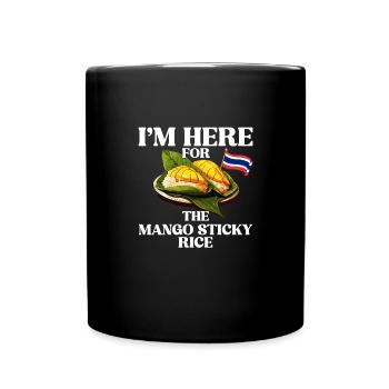 Drôle de riz gluant amateur de cuisine thaïlandaise - Mug uni - noir - Devant