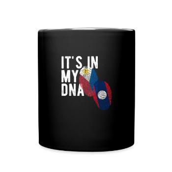 Lao-Filipino Blend DNA Heritage Flag - Full Colour Mug - black - Front