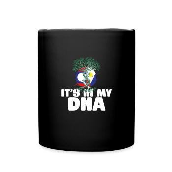 Lao-Filipino Blend DNA Heritage Flag - Full Colour Mug - black - Front
