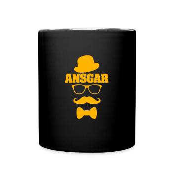 Geschenk für Ansgar - Tasse einfarbig - Schwarz - Vorne