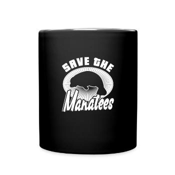 Sauvons les lamantins Animaux aquatiques Lamantins - Mug uni - noir - Devant