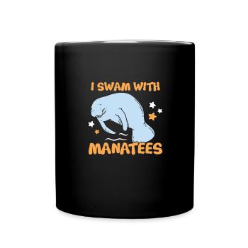 Ich Schwamm Mit Seekühen Wassertiere Seekühe - Tasse einfarbig - Schwarz - Vorne
