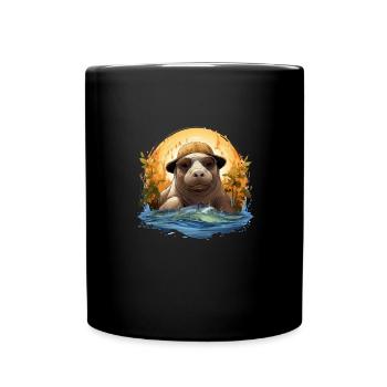Sauvons les lamantins Animaux aquatiques Lamantins - Mug uni - noir - Devant