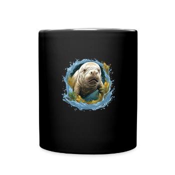 Sauvons les lamantins Animaux aquatiques Lamantins - Mug uni - noir - Devant