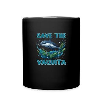 Save the Vaquita Porpoise Cochito - Full Colour Mug - black - Front