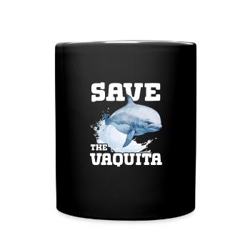 Save the Vaquita Porpoise Cochito - Full Colour Mug - black - Front