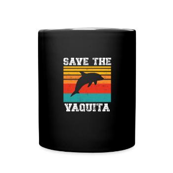 Save the Vaquita Porpoise Cochito - Full Colour Mug - black - Front
