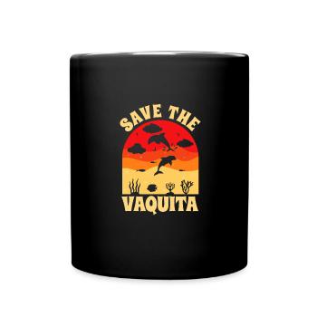 Save the Vaquita Porpoise Cochito - Full Colour Mug - black - Front