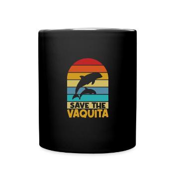 Save the Vaquita Porpoise Cochito - Full Colour Mug - black - Front