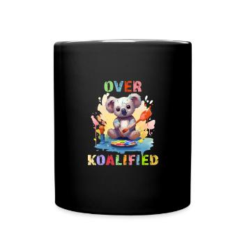 Über Koalified Koala Bear Lover Geburtstag - Tasse einfarbig - Schwarz - Vorne