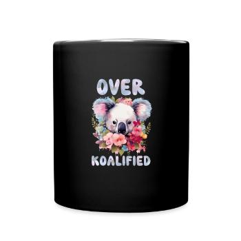 Über Koalified Koala Bear Lover Geburtstag - Tasse einfarbig - Schwarz - Vorne