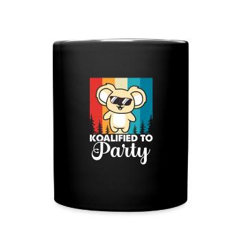 Mignon Koalifié Pour Fête, Koala Bear Lover - Mug uni - noir - Devant