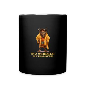 Ich Bin Ein Gnu Witziges Halloween Kostüm Gnu - Tasse einfarbig - Schwarz - Vorne