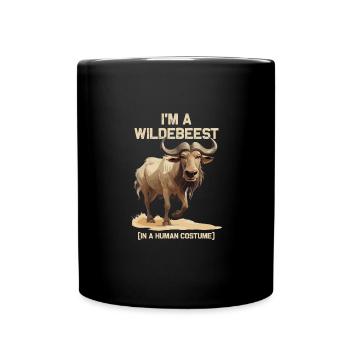 Ich Bin Ein Gnu Witziges Halloween Kostüm Gnu - Tasse einfarbig - Schwarz - Vorne