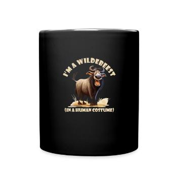 Ich Bin Ein Gnu Witziges Halloween Kostüm Gnu - Tasse einfarbig - Schwarz - Vorne