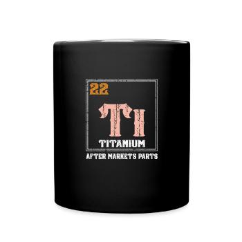 Hüftprothese Titan Ti Gebrauchtteile Wissenschaft - Tasse einfarbig - Schwarz - Vorne