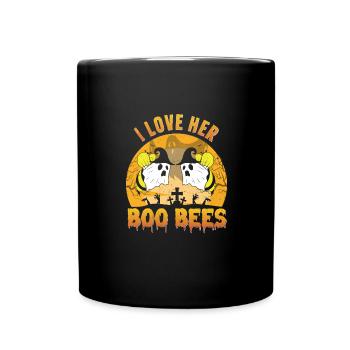 Ich Liebe Ihr Boo Bees Pärchen Halloween Kostüm - Tasse einfarbig - Schwarz - Vorne