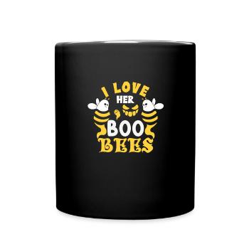 Ich Liebe Ihr Boo Bees Pärchen Halloween Kostüm - Tasse einfarbig - Schwarz - Vorne