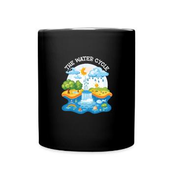 Der Wasserkreislauf - Meterologie Wettervorhersage - Tasse einfarbig - Schwarz - Vorne