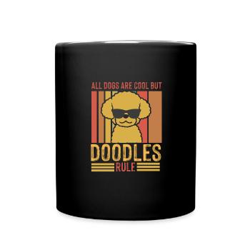 Tous les chiens sont cool, mais les griffonnages règnent sur le labradoodle - Mug uni - noir - Devant