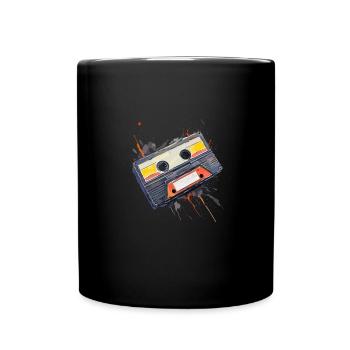 Cassette Musique Mixtape Lecteur de Cassettes des années 80 - Mug uni - noir - Devant